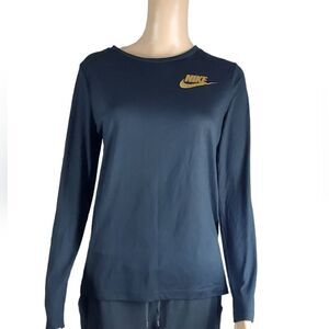 Nike Black & Gold Long Sleeve T-Shirt